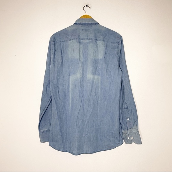 Peter Millar Chambray Indigo Shirt – Size Medium (NWT) - Picture 2 of 10